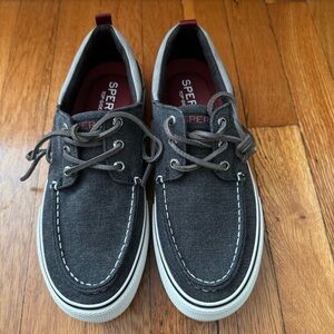 Sperry Topsider Gray Canvas Boat Shoe Sneakers. NWOT